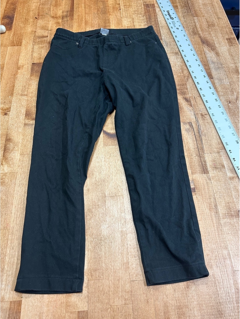 Time and Tru Black Straight Leg Pants Size L (12-14)